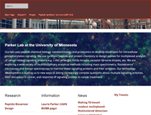Tablet Screenshot of parkerlab.org